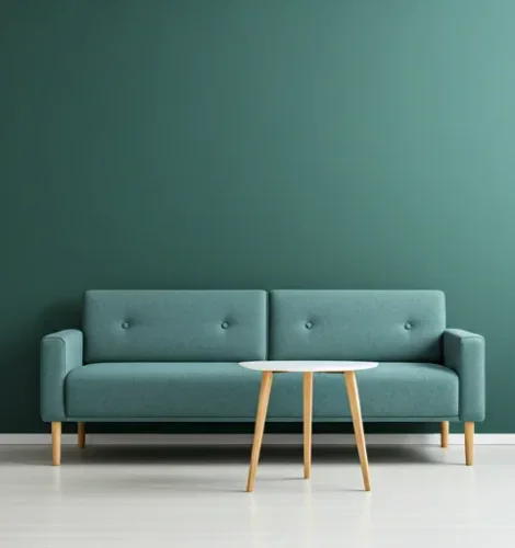 Modern and clean living room with renovated furniture